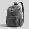 Neutral Corduroy Backpack Large Capacity Backpacks Stylish Versatile Color Optis Casual Daypack for Daily Use School or Travel