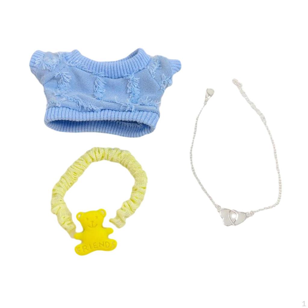 Ensemble de costume pour poupées, Jouet de décoration DIY Jeunes filles, Tenues avec pendentif Poupée 17cm