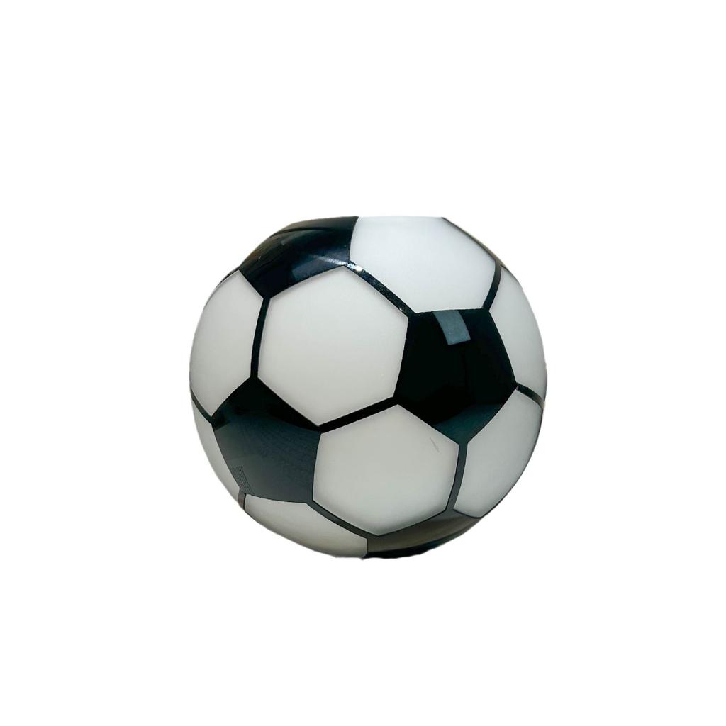 Fußballform Schwarzer und Weißer Kreis Glasvase Geometrische Fußballornamente Blumenvase Blumentopf Heimdekorationszubehör
