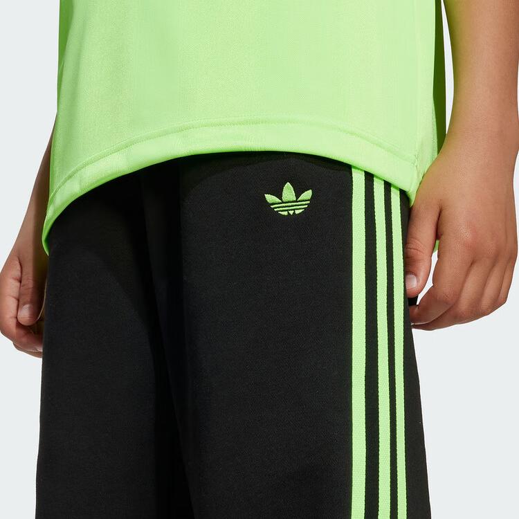 Adidas Originals Knitted Sports Pants Comfortable Soft Striped Drawstring Kids bottoms JV7796