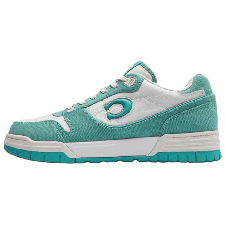 Coach Soho Fabric Leather Round Toe Lace Up Low Top Sneakers Men Sneakers Teal CBN96-XEQ
