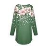 Women's Loose Round Neck Print Long Sleeve T-Shirt Top Pullover