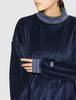 Champion Line Rib Crew Neck Dark Size M Size Women's Sweatshirt, CW-S013, Navy, (Japan M)