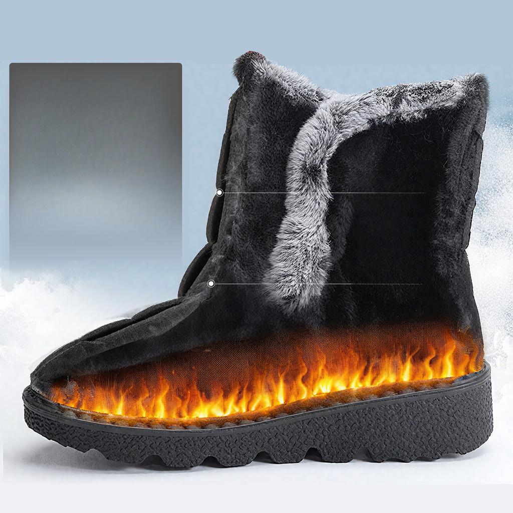 Large Size Winter Snow Boots for Both Men and Women with Plush and Thick Cotton Boots Temu Height Increasing Thick Soled Cotton Shoes