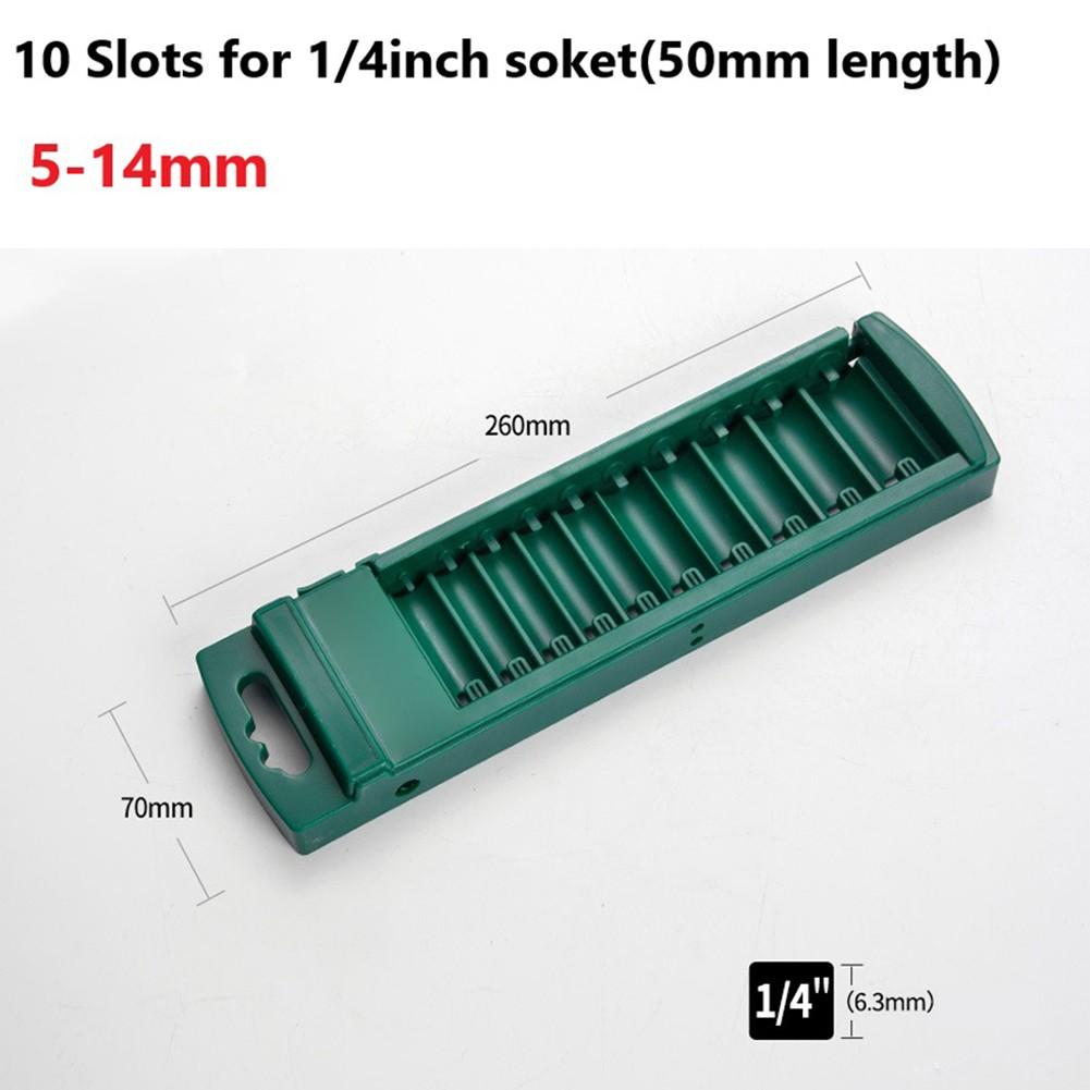 Efficiently Organize Sockets 1/4 1/2 3/8 Inch ABS Plastic Organizer Box