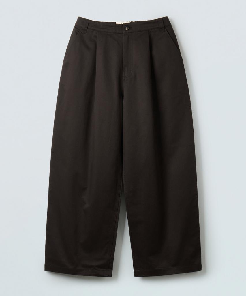 Piali Balloon Wide Half Elastic Chino Pants (Dark Brown)