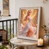 Disney Pearl Painting Princess Elsa Gilt White Dress Creative Art 5D Exquisite Landscape Sparkling Painting Craft Home Wall DecorationDIYHandmadeGift