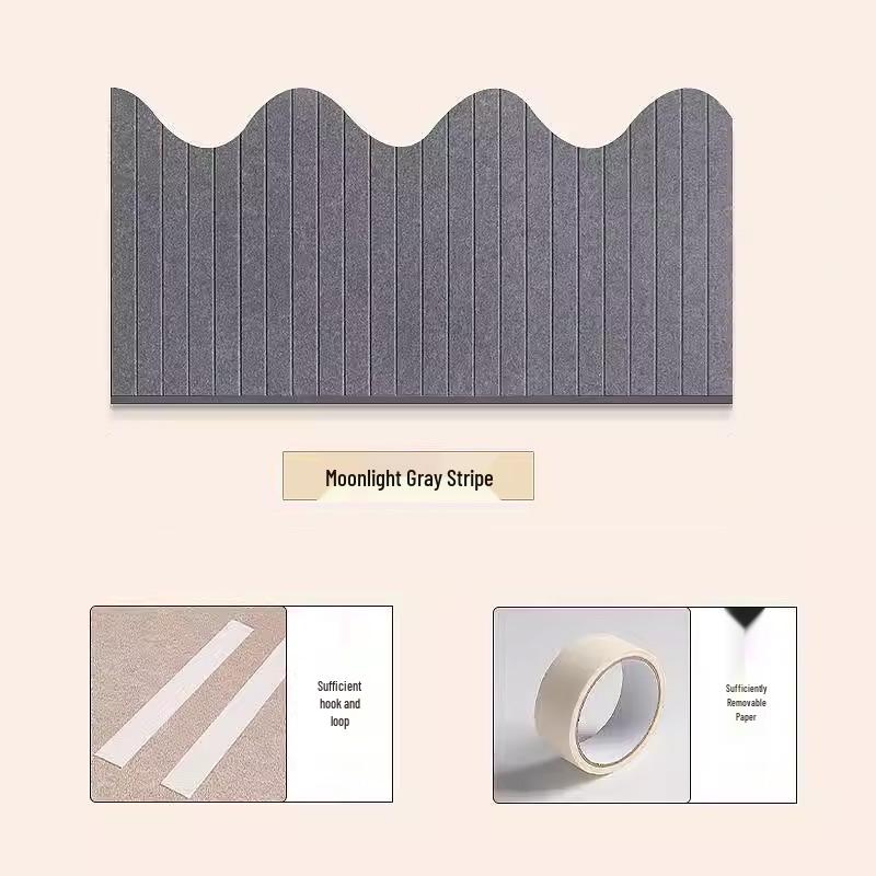 Soft Upholstered Headboard Felt Wall Sticker: Anti-collision Decorative Wall Guard for Bedroom