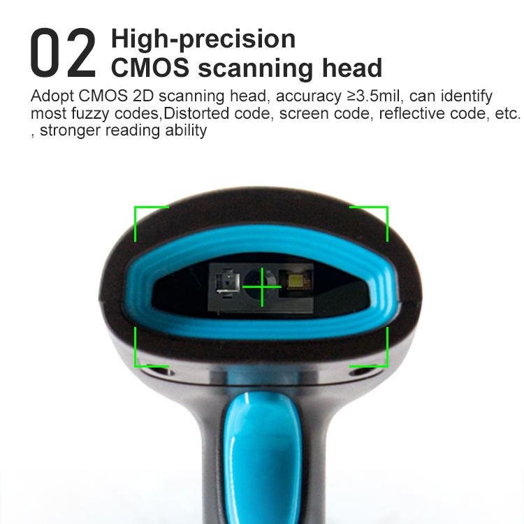 Wired Wireless Omni-directional Scanning Bluetooth Bar Code Reader 1D 2D Barcode ScannerFor Supermarket Logistics Product