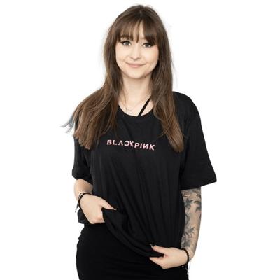 Blackpink Unisex-Erwachsene „Taste That Back“-Baumwoll-T-Shirt mit Aufdruck
