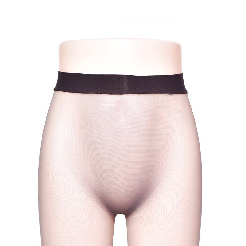 Seamless Velvet Deep-Crotch Transparent Stockings - Ultra-Thin, Plus Size, Easy Wear 