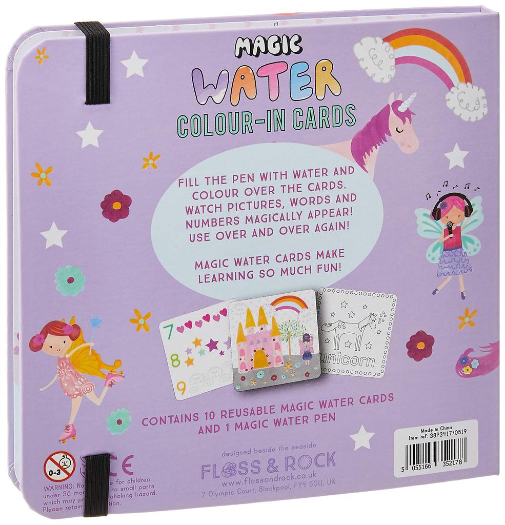 Little Fellows Water Coloring Kit with Water Pad Fairy Unicorn Brush, & Pen, FRC-38P3417