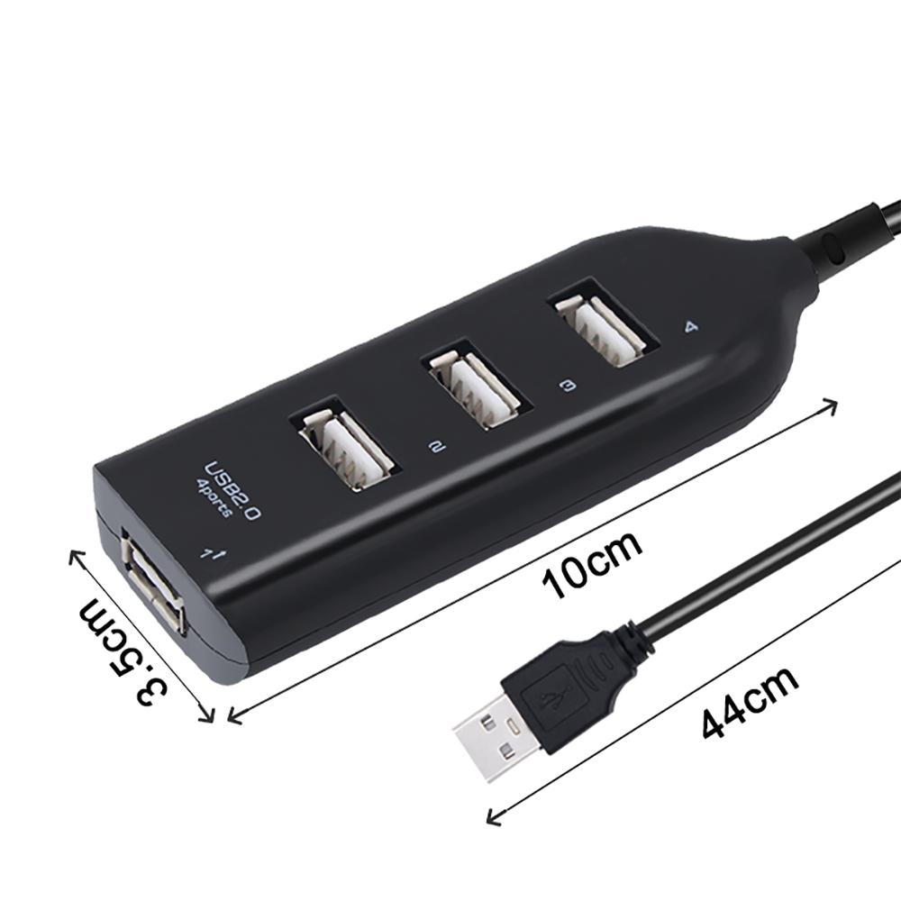 4-port USB2.0 Splitter Black