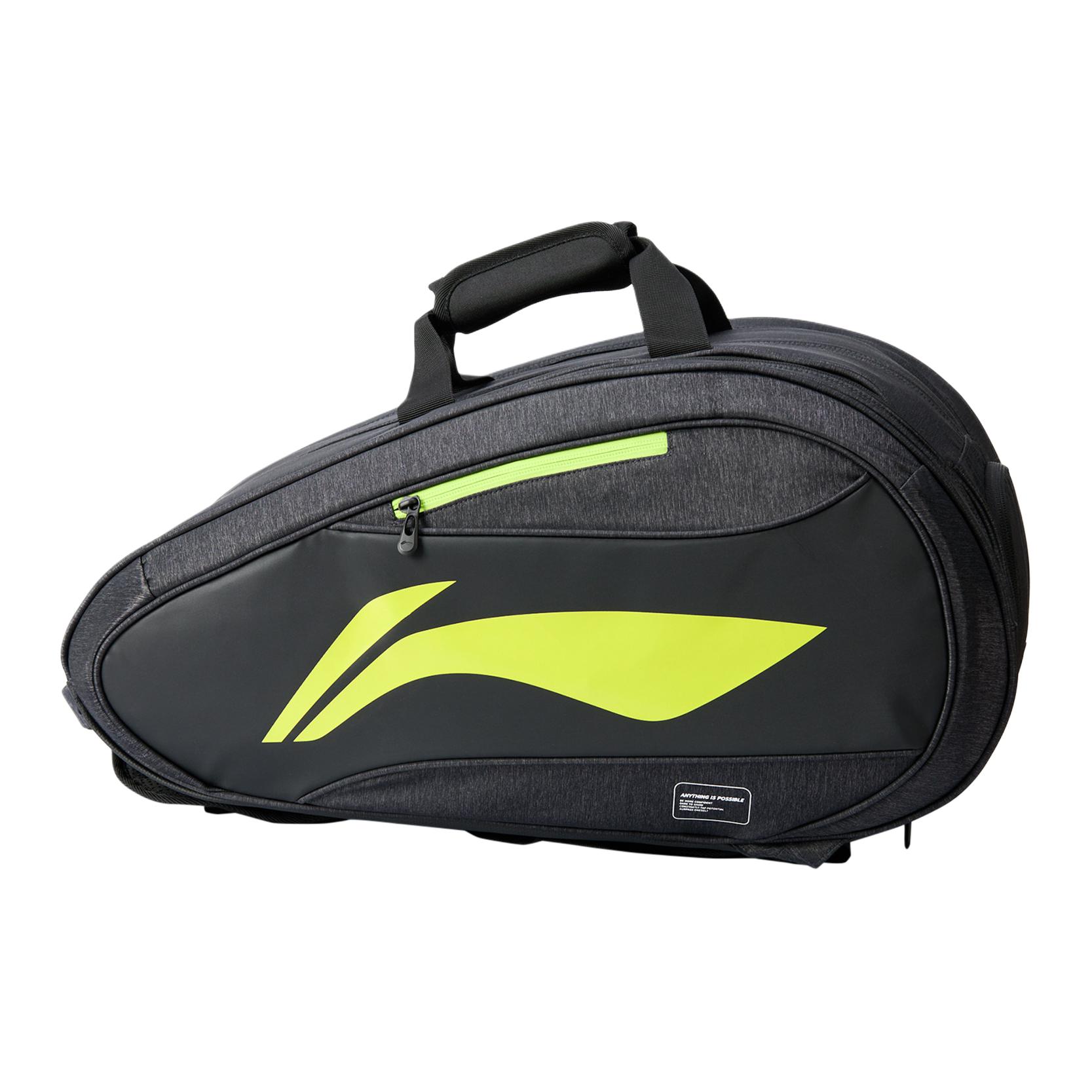 Li Ning Pickleball Series Fashion Logo Polyester Fitness Bag Unisex bags Black ABLV021-2 Black