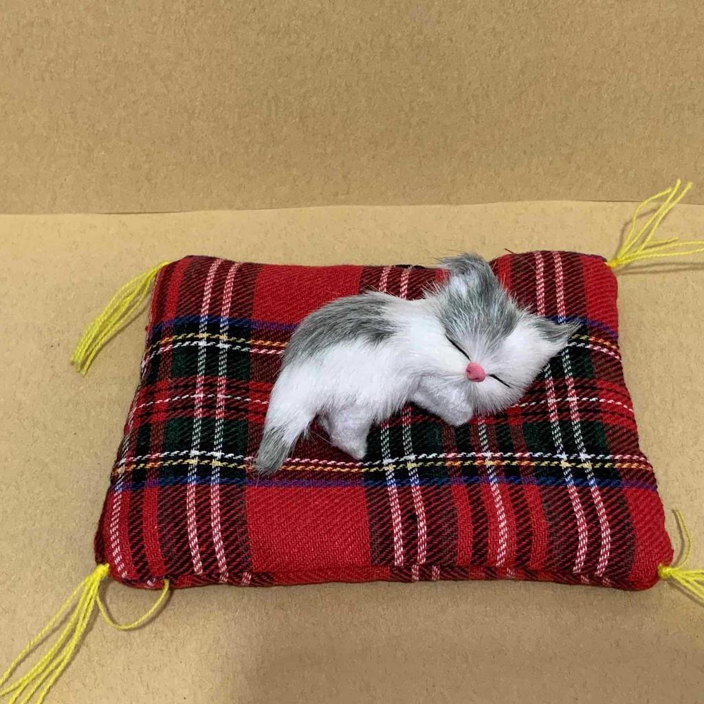 1PC Lovely Simulation Animal Doll Plush Sleeping Cat Toy