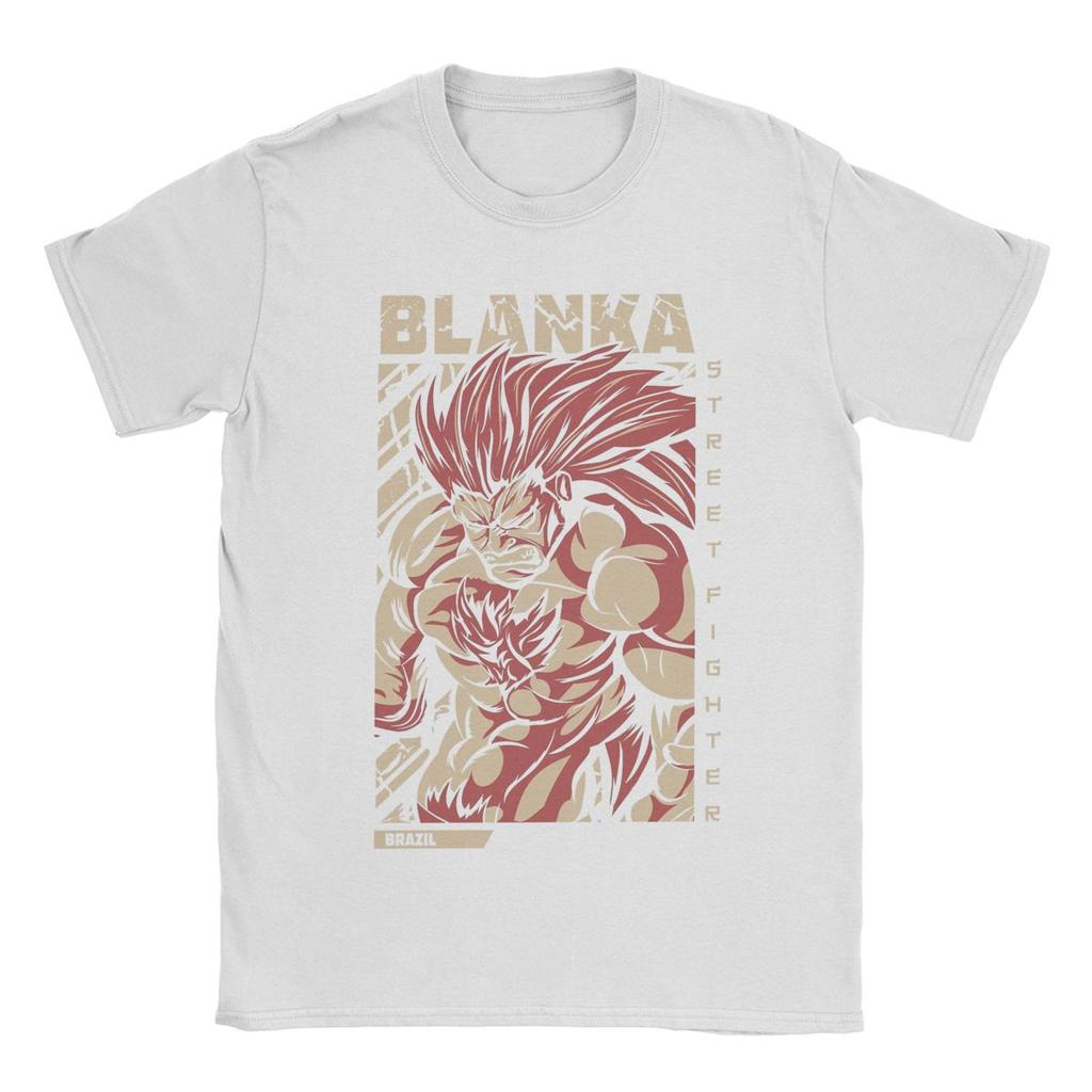 Men T-Shirt Blanka Streets Fighters Humor Cotton Tee Shirt Short Sleeve Game T Shirt Round Collar Clothing Summer