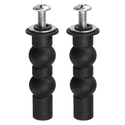 Uxcell Toilet Seat Hinge Screw Expansion Rubber Bolt Top Nut Set for Top Mounted Toilet Seat Hinge Toilet Seat Replacement Parts Kit Washer Diameter