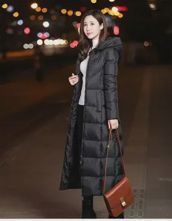 

Женский пуховик Slim Fit длиной до колена 2025 года — утолщенный, с хлопковой подкладкой, зимний стиль M for 80-95 lbs