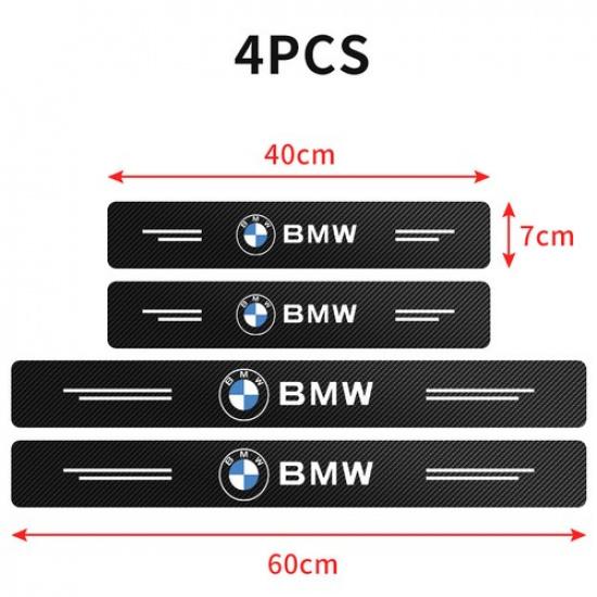 4x Car Door Sill Protector Stickers Anti-Scratch Decals For BMW
