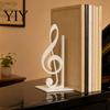 Stabiler Musiksymbol-Ständer 3D-gedruckte Violinschlüssel Buchstützen, Notenregal-Organizer, Rutschfeste Moderne Buchstütze Geschenkidee für Liebhaber mit Stütze, Robust
