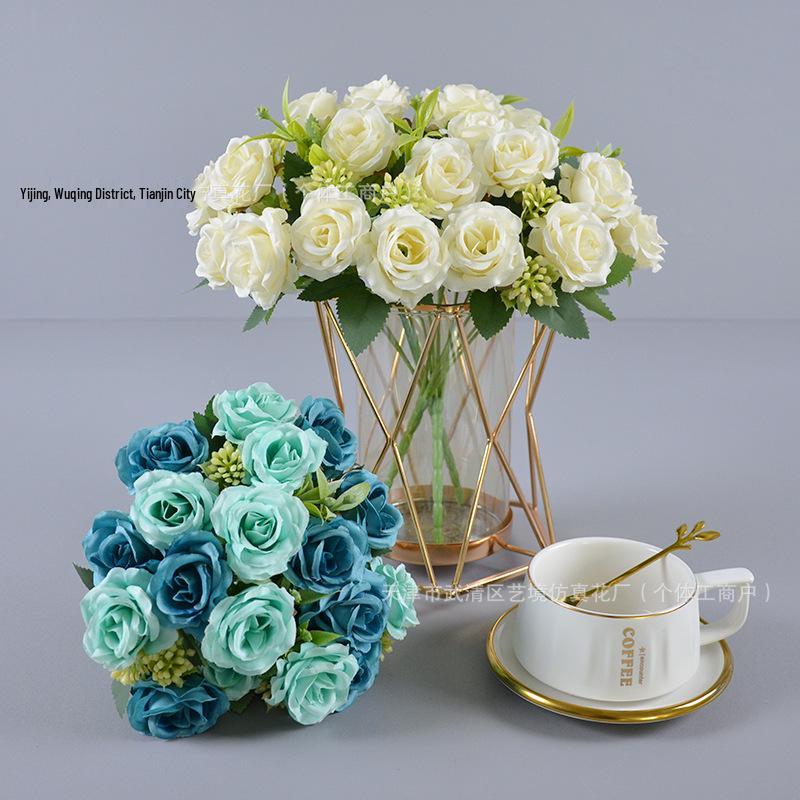 Artificial Osmanthus Rose Bouquet – Fresh Style Home Decoration with Multi-Headed Small Roses
