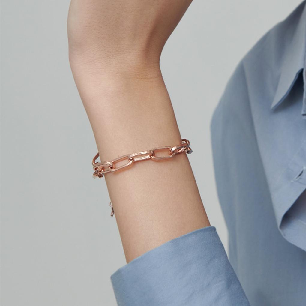 Square Clip Chain Bracelet ELBRBB084