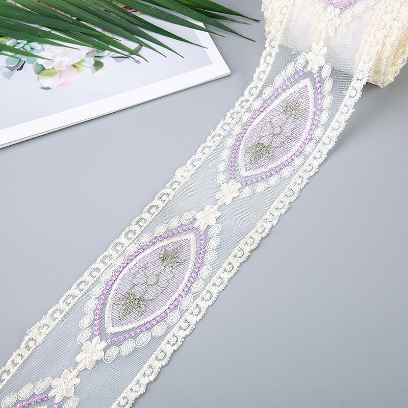 5 Yards Flower Embroidery Lace Ribbon For Bow Making Clothing Decor Sewing Fabric Craft Supplies Needlework Accessories