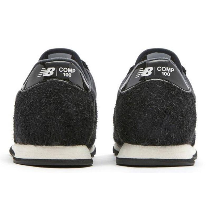 New Balance Comp 100 Women Retro Comfort Split Leather Synthetic Leather Low Casual Running Shoes Black Gray WLC100JB