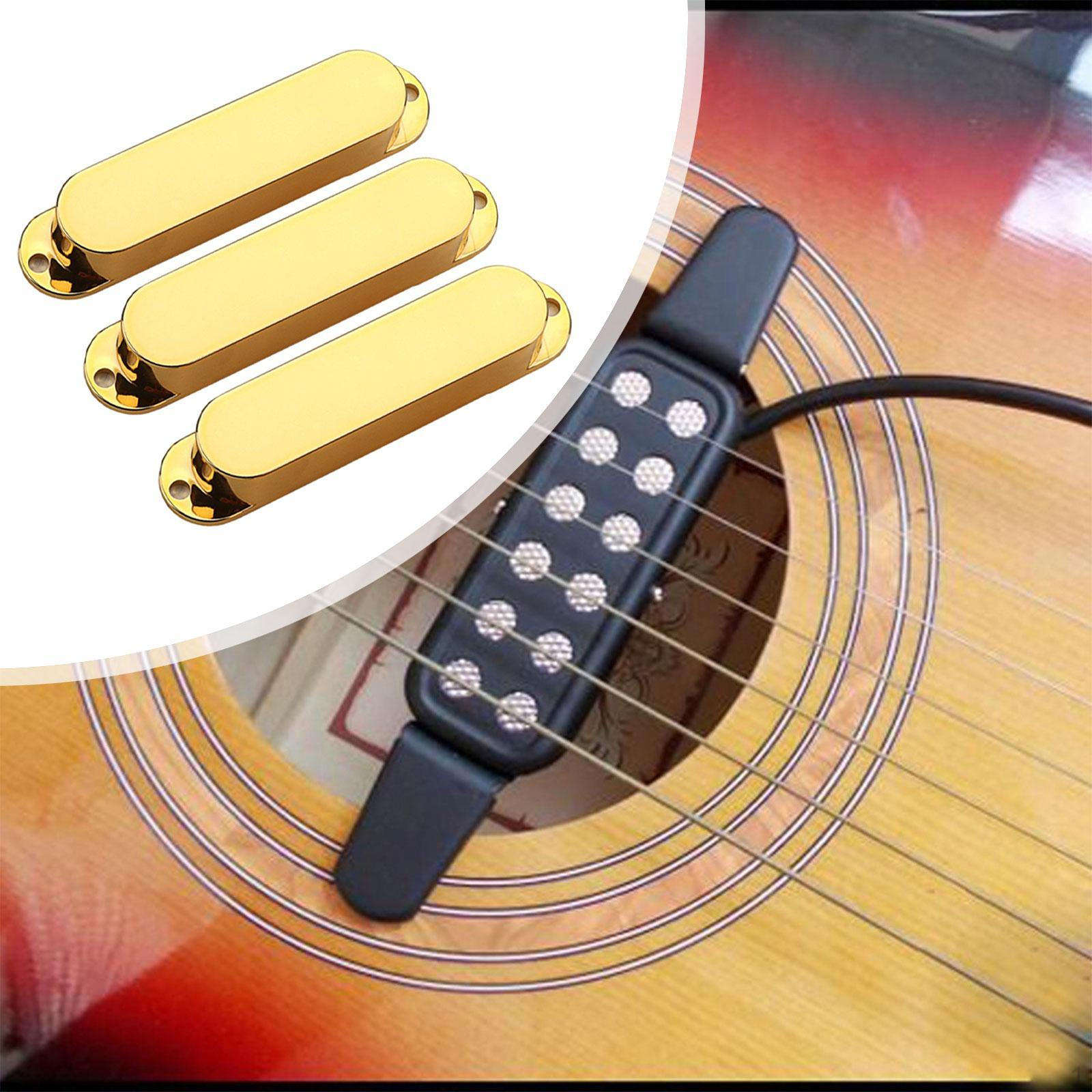 

3 комплекта чехлов для звукоснимателей Single Coil для легкой установки и снятия деталей гитары золотой