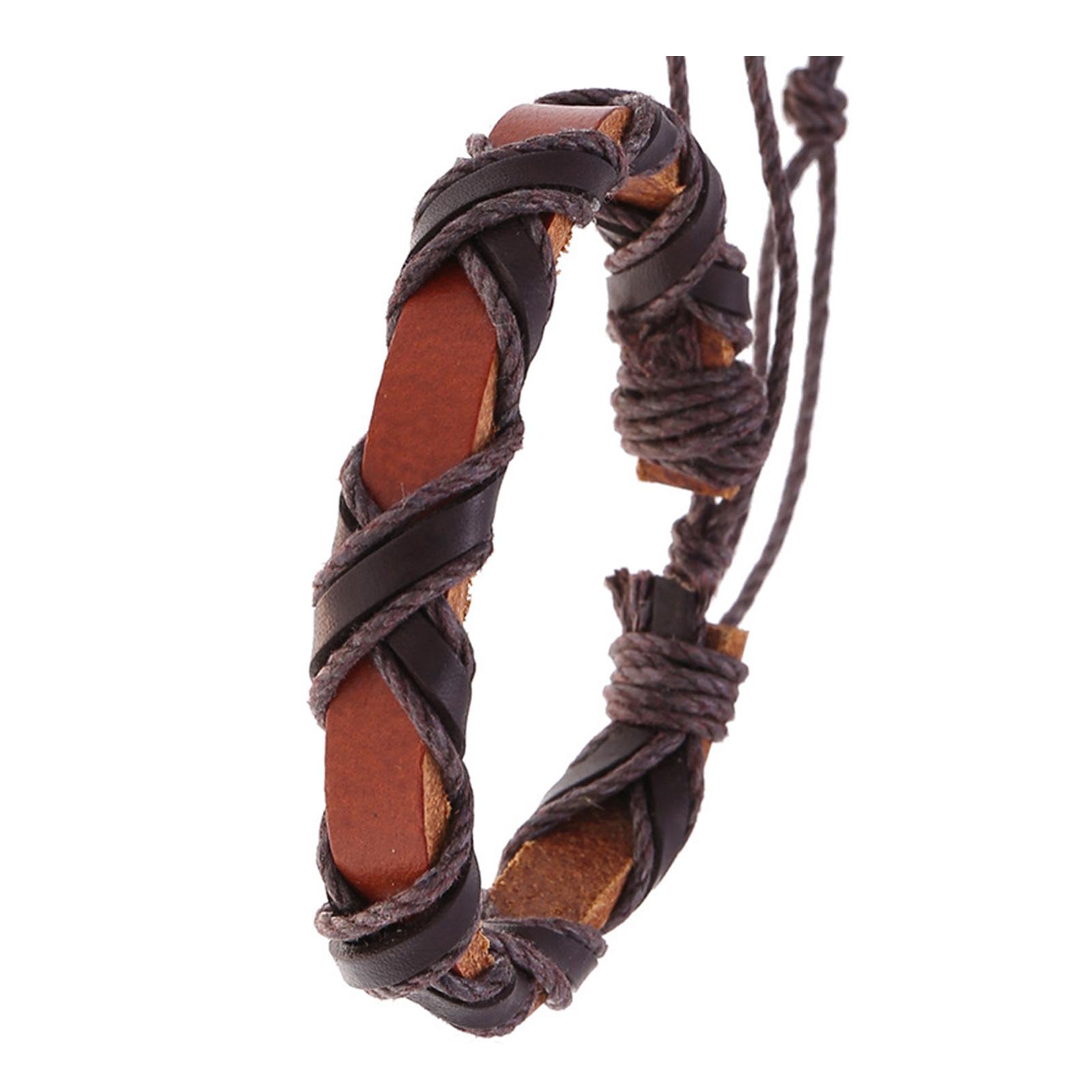 

Винтажные стили Плетеный прочный браслет из искусственной кожи для мужчин и женщин Портативный для повседневной носки и особых случаев светло-синий