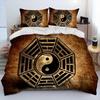 Комплект постельного белья с 3D китайским рисунком Тайцзи-багуа Инь-Ян, пододеяльник, наволочка, комплект постельного белья размера «king-size» для взрослых мальчиков