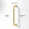 Modern Minimalist Kitchen Cupboard Handles Solid Zinc Alloy Vintage Wardrobe Door Pulls Brushed Brass Finish Furniture Hardware