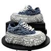 Summer Sports Casual Shoes Platform Heightening Denim Dad Trendy Shoes
