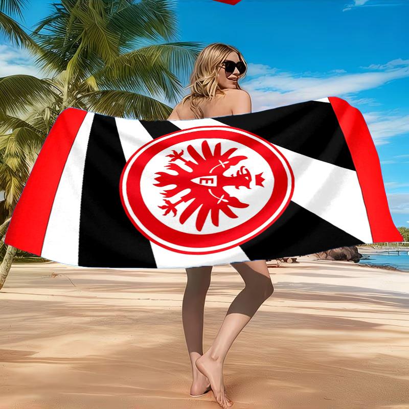 Eintracht Frankfurt Crest Beach Towel, Quick-drying, Easy To Care For, Suitable for Both Fitness and Beach Vacations,Sports Essential