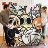 Cartoon graphic 2D Flat Pattern Flannel Blanket High quality All Seasons Warmth and Comfort Perfect for Christmas Gifts.PMT0914394