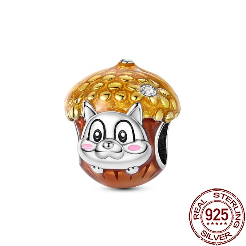 New Charms Copper Cute Animal Pets Charm Beads Fit Snake Chain Bracelet Necklace Women Diy Jewelry