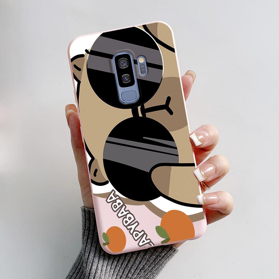 Silicone Back Cover for Coque Samsung Galaxy S9 Plus Cute Rabbit Panda Protective Soft Phone Case SamsungS9 S9Plus Funda Capas