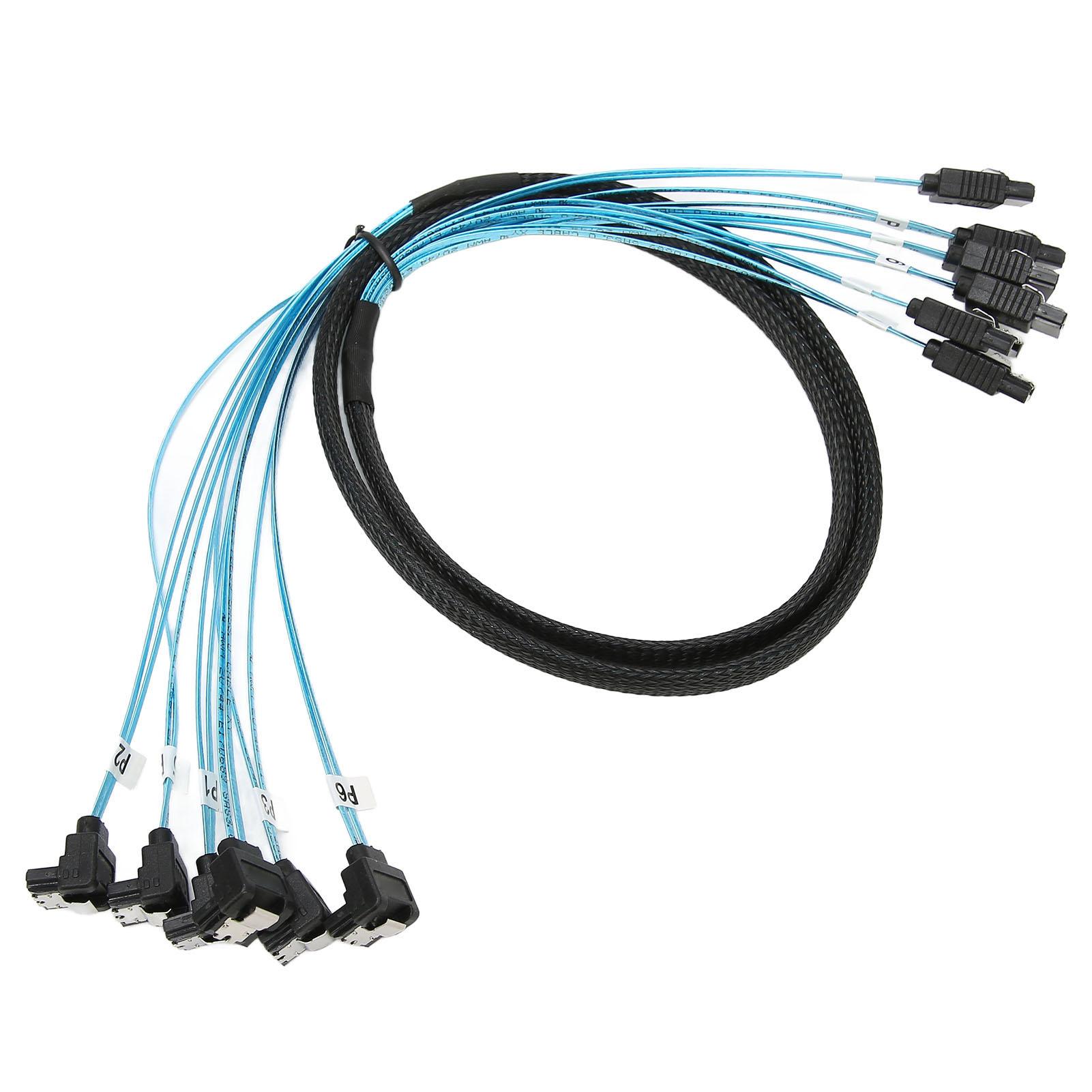 

Cable 6 to 6 Straight Curved Cable 6Gbps Anti Interference Double Group Shielding Cable for SSD