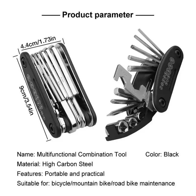 16-in-1 Ergonomic Cycling Multi Tool: Comprehensive Repair Kit for All Types of Bicycles