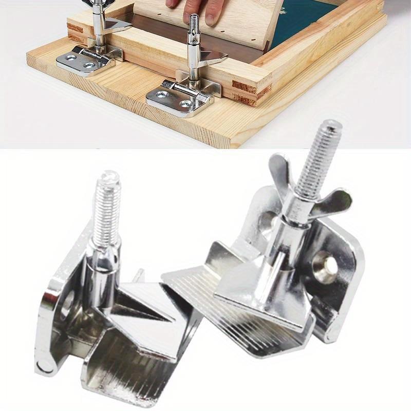 1/2Pcs Silk Screen Printing Metal Frame Hinge Clamp DIY Tools Section Metal Butterfly Hinge Clamp Fixing Screen Frames