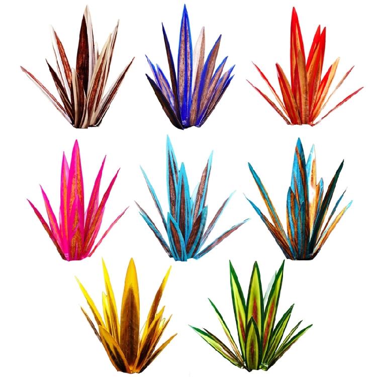 Tequila Sculpture Hand Painted Agave Plant Garden Ornament Outdoor Yard Stake