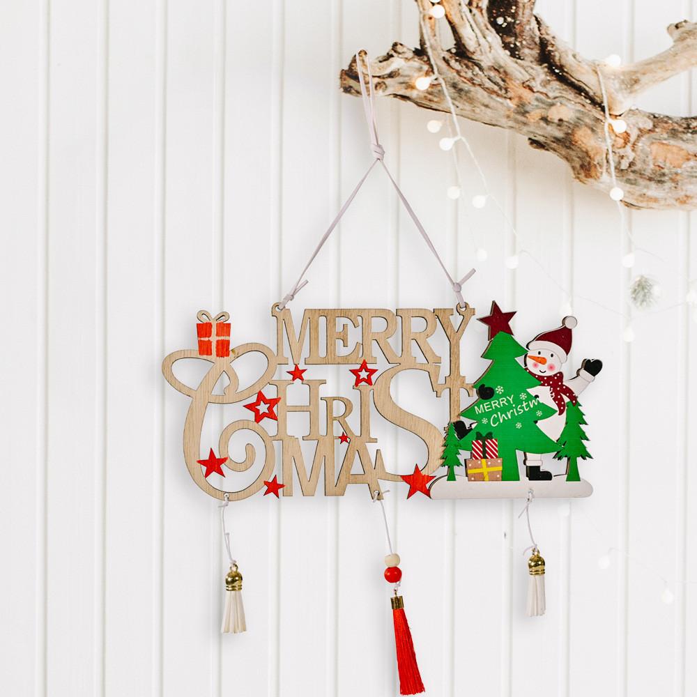 

Merry Wooden Festive Christmas Letter Ornament With Intricate Hollow Design Trees For