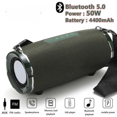 50W vysoce výkonný Bluetooth reproduktor Vodotěsný přenosný sloupek pro PC Počítačové reproduktory Subwoofer Boom Box Music Center FM TF