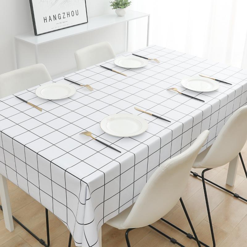 Pvc Tablecloth Waterproof And Oil-Proof Leave-In Desk Wind Student Rectangular Dining Table Tablecloth Coffee Table Mat