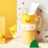 New Thickened Cartoon Chick Toothbrush Cup - Cute Yellow Duck Design for Students