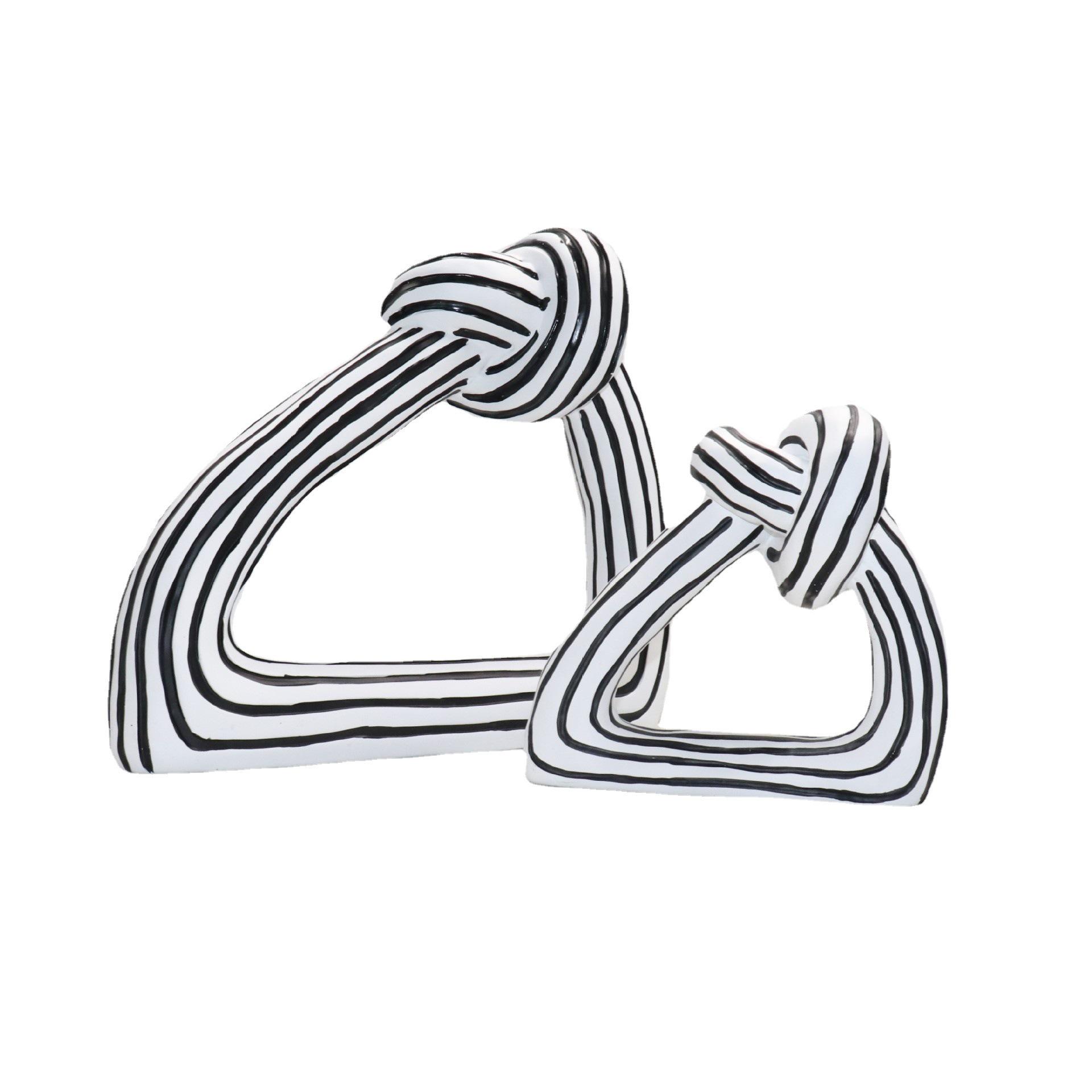 

Abstract Stripe Knot Ornament for Living Room and Study Decor Small