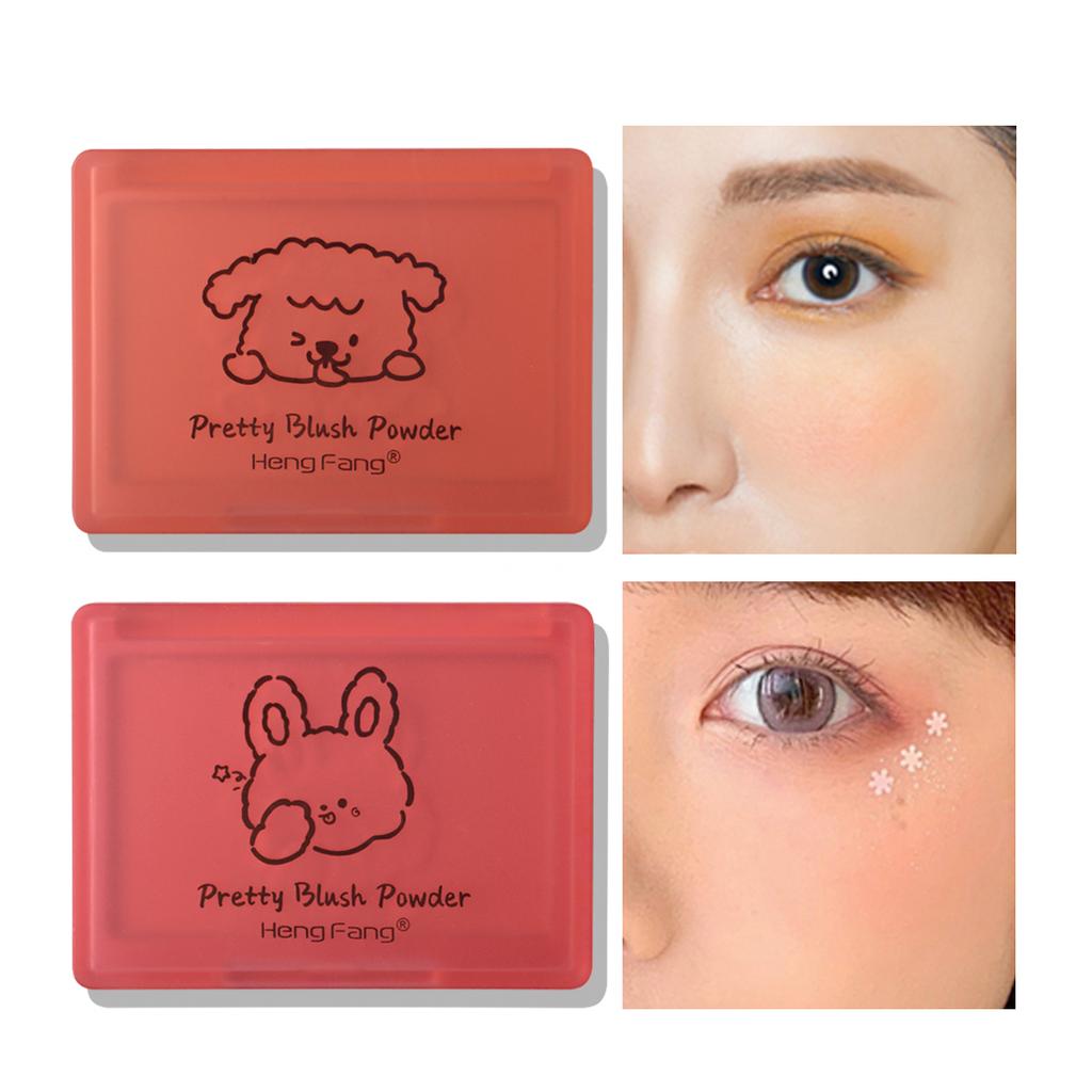 HengFang Soft Sweet Fog Color Blush Fine Powder Blusher Multi-Purpose Face makeup