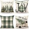 Festive Christmas Pillowcases: Merry, Joyful, Wintery, and Plaid for a Cozy Holiday! Sofas, Bedroom Pillow Covers, Holiday Gifts