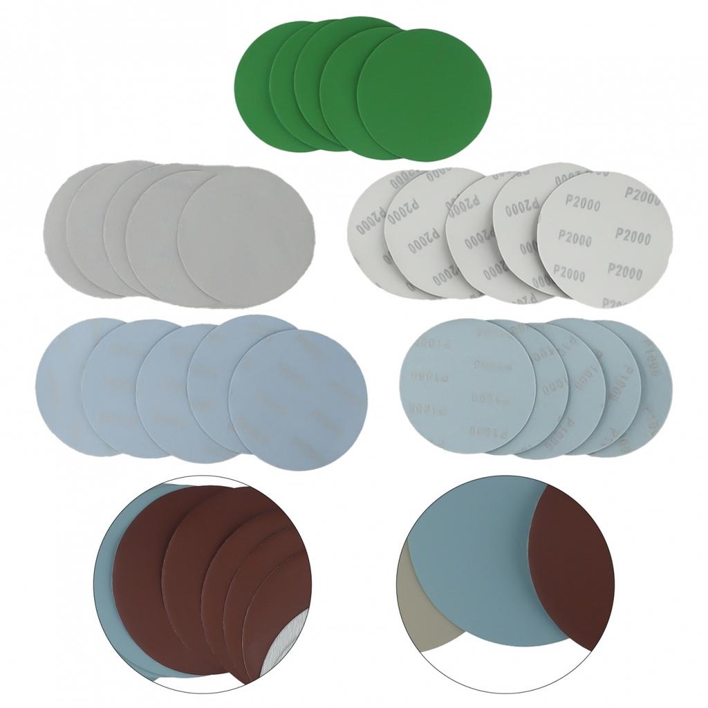 25pcs Sanding Disc 125mm Wet & Dry 5 Inch 1000-5000 Grits Sand Paper New