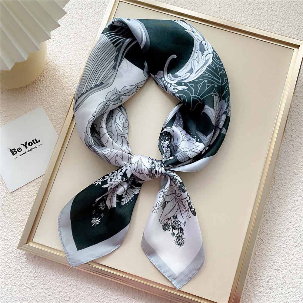 70 Silk Square Scarves for Women - Fashionable Lightweight Neck Protection for Spring, Summer, Autumn. Perfect for Matching Shirts & Ideal for Moms.